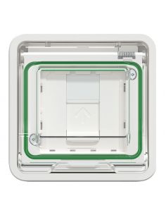 MUREVA STYL PRISE RJ45 CAT 6A BLINDÉ STP FTP COMPOSABLE IP55 IK07 BLANC SCHNEIDER MUR39038