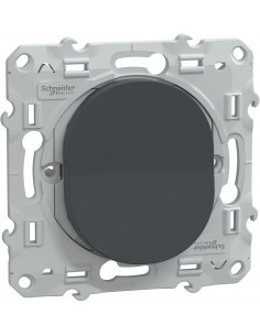 Ovalis bouton poussoir à fermeture 10A Anthracite SCHNEIDER S340206