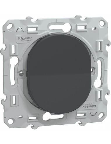Ovalis interrupteur va et vient 10AX Anthracite SCHNEIDER S340204