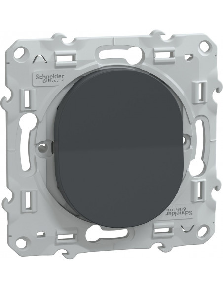 Ovalis interrupteur va et vient 10AX Anthracite SCHNEIDER S340204