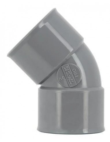 Coude femelle femelle 45° diamètre 40mm NICOLL CH44