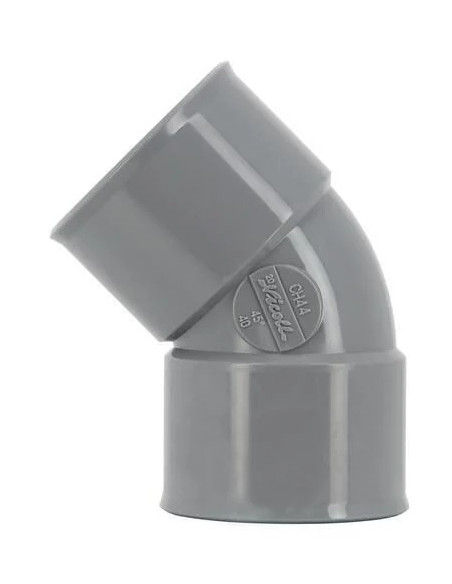 Coude femelle femelle 45° diamètre 40mm NICOLL CH44