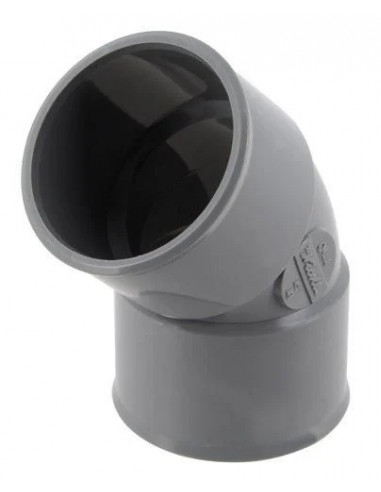 Coude femelle femelle 45° diamètre 40mm NICOLL CH44