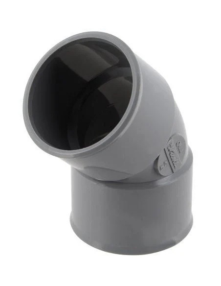 Coude femelle femelle 45° diamètre 40mm NICOLL CH44