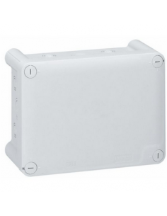 Boîte de dérivation rectangulaire pour presse-étoupe Plexo dimensions 180x140x86mm gris RAL7035 LEGRAND 092054