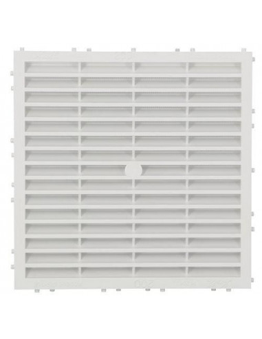 Grille d'aération spéciale façade à sceller à combinaison carrée blanc NICOLL M214