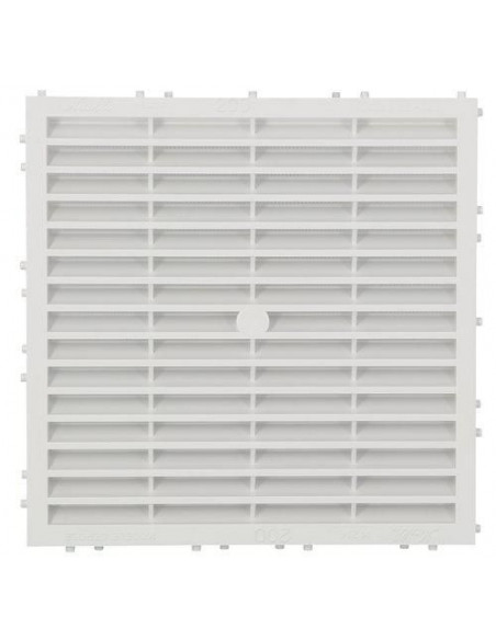Grille d'aération spéciale façade à sceller à combinaison carrée blanc NICOLL M214