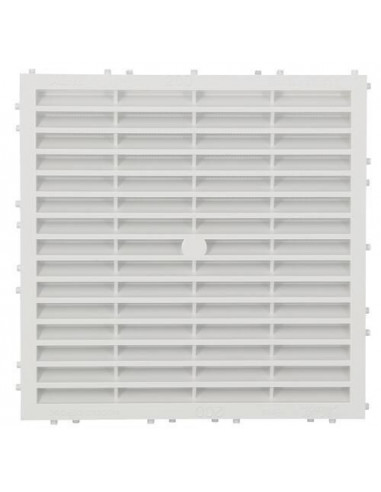 Grille d'aération spéciale façade à sceller à combinaison carrée blanc NICOLL M214