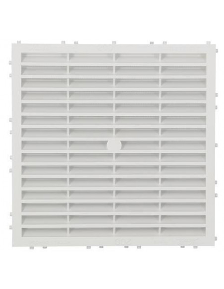 Grille d'aération spéciale façade à sceller à combinaison carrée blanc NICOLL M214