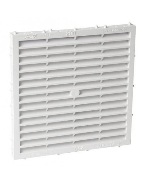 Grille d'aération spéciale façade à sceller à combinaison carrée blanc NICOLL M214