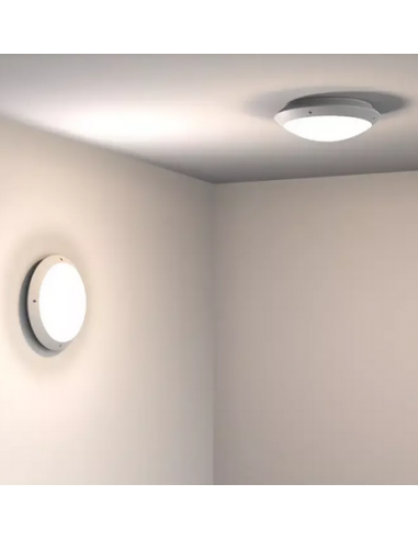 Plafonnier LED CASA Hublot rond avec Détecteur RF 20 Watts Ø300mm 4000K IP65 MIIDEX VISION-EL 7788201