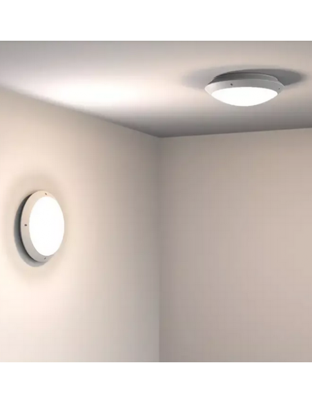 Plafonnier LED CASA Hublot rond avec Détecteur RF 20 Watts Ø300mm 4000K IP65 MIIDEX VISION-EL 7788201
