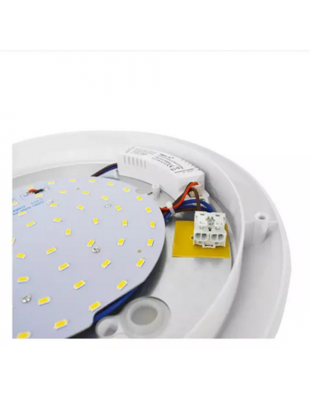 Plafonnier LED CASA Hublot rond avec Détecteur RF 20 Watts Ø300mm 4000K IP65 MIIDEX VISION-EL 7788201