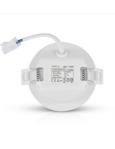 Spot Led encastré Luciole Diam.85mm 8 Watts 4000K Blanc MIIDEX VISION-EL 77462