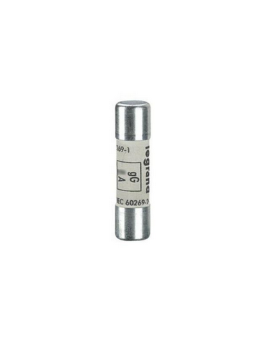 Cartouche industrielle cylindrique type gG 10x38mm sans voyant 25A LEGRAND 013325