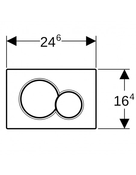 Plaque de déclenchement double touche SIGMA 01 blanche compatible bâti SIGMA DUOFIX UP 320 et 720 GEBERIT 115.770.11.5