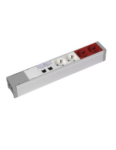 Bloc nourrice équipé de 2 prises 2P+T ,2 prises 2P+T à détrompage et 2 prises RJ45 catégorie 6 FTP à câbler LEGRAND 073419 2