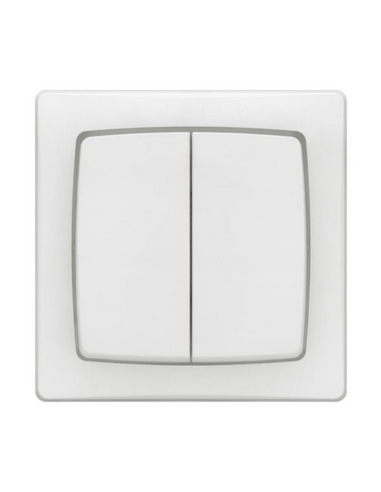 Interrupteur/va-et-vient/poussoir double Saillie complet blanc LEGRAND 086020L