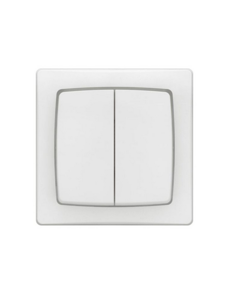 Interrupteur/va-et-vient/poussoir double Saillie complet blanc LEGRAND 086020L