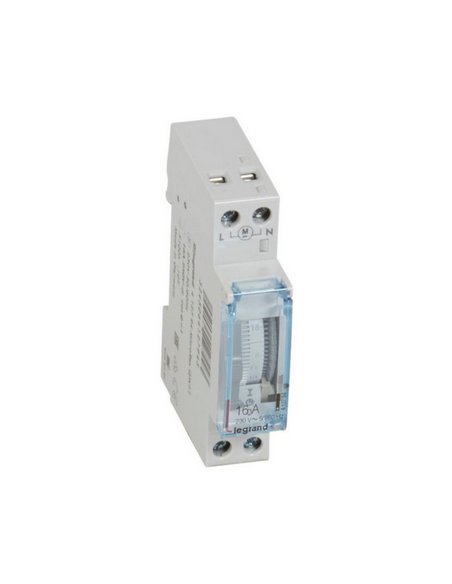 Interrupteur horaire analogique modulaire programmable manuel hebdomadaire cadran vertical sans réserve de marche LEGRAND 412794