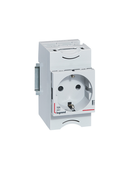 Prise de courant modulaire 16A 250V 2P+T à éclips standard allemand 2,5 modules LEGRAND 004285