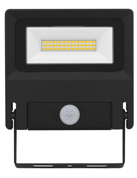 MICHELLE Projecteur Extérieur IP65 IK08 noir 110° LED intégrée 30 Watts 4000K avec détecteur PIR ARIC 51268