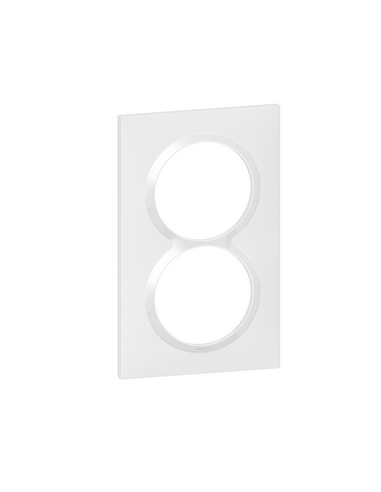 Plaque carrée spéciale dooxie 2 postes avec entraxe 57mm finition blanc DOOXIE LEGRAND 600807