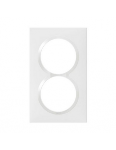 Plaque carrée spéciale dooxie 2 postes avec entraxe 57mm finition blanc DOOXIE LEGRAND 600807 2