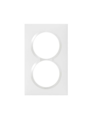 Plaque carrée spéciale dooxie 2 postes avec entraxe 57mm finition blanc DOOXIE LEGRAND 600807