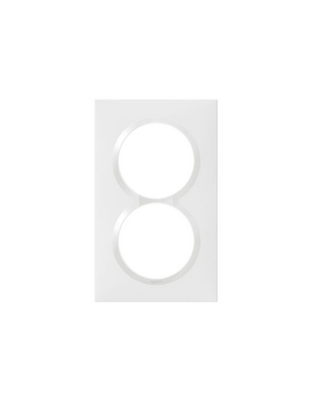 Plaque carrée spéciale dooxie 2 postes avec entraxe 57mm finition blanc DOOXIE LEGRAND 600807