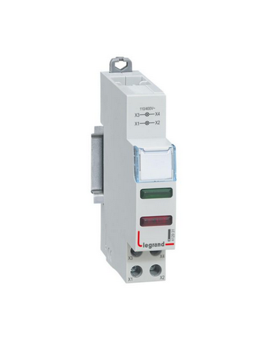 Voyant à LED CX³ double de 110V~ à 400V~ vert et rouge 1 module LEGRAND 412931