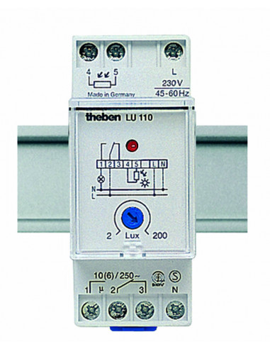 Interrupteur crépusculaire av capteur fibre optique THEBEN 1100720