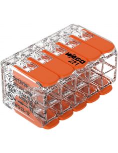 15 Bornes WAGO 221 Mini 10x4mm² à leviers souple & rigide WAGO 221-420