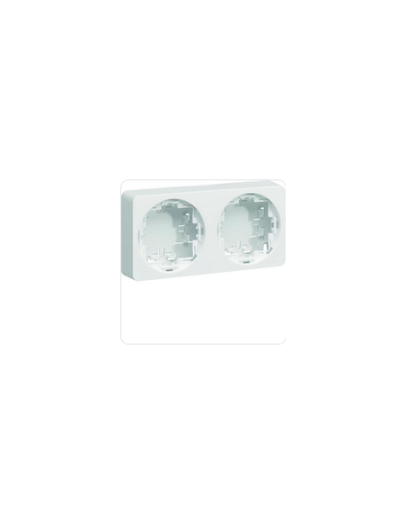 Boîte saillie double pour mécanisme Ateha Associable HAGER WJA682B