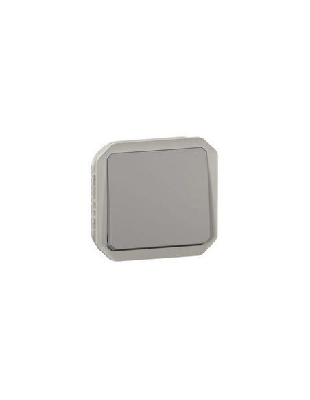 Permutateur étanche Plexo IP55 IK07 avec enjoliveur finition gris LEGRAND 069521L