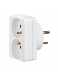 Adaptateur pour branchement de 2 fiches 2P+T 16A sur prise 20A LEGRAND 090038 2