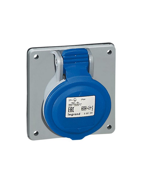 Prise à entraxes unifiés fixe P17 IP44 32A 250V 2P+T LEGRAND 555284