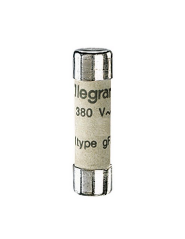 Fusible cylindrique type gG 8x32mm sans voyant 8A LEGRAND 012308