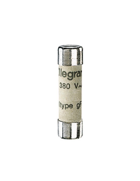 Fusible cylindrique type gG 8x32mm sans voyant 8A LEGRAND 012308