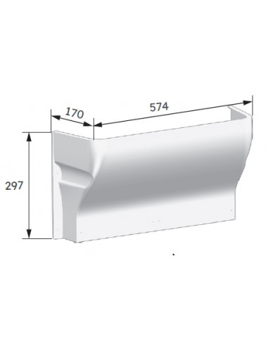 Jonction plafond pour goulotte GTL 2x13 modules MICHAUD FA003