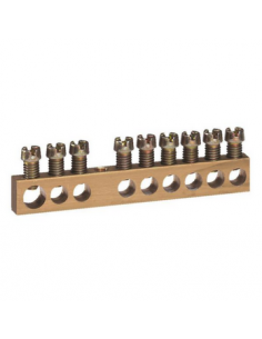 Bornier de répartition nu à visser 1 connexion 6mm² à 25mm² longueur 45mm LEGRAND 004801 2