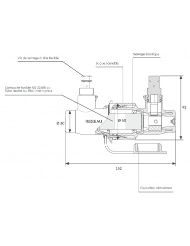 Coupe circuit fusible cylindrique à perfo MICHAUD K221