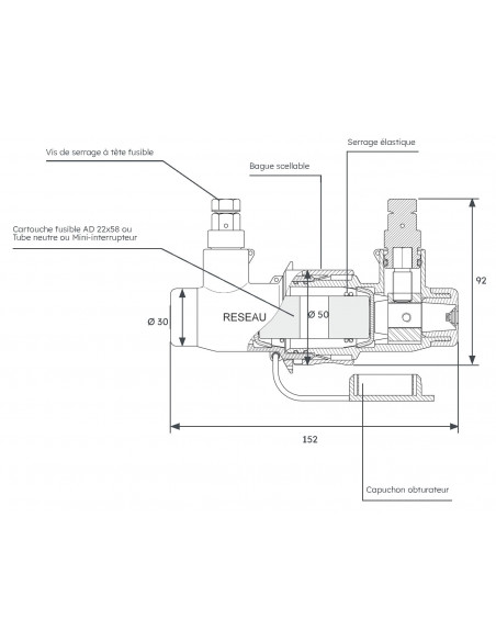 Coupe circuit fusible cylindrique à perfo MICHAUD K221