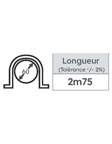 Gaine de protection des câbles GPC 60.60 marron MICHAUD N281