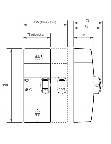 Disjoncteur de branchement TETRA 30A sélectif MICHAUD N468