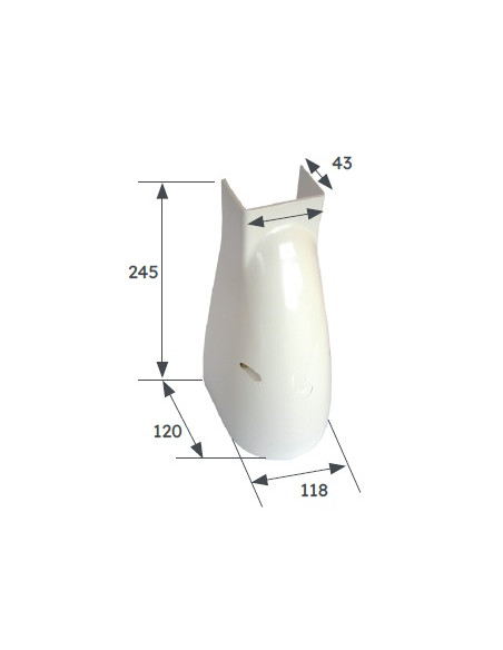 Pied de goulotte API alimentation panneaux 40x60 MICHAUD P095
