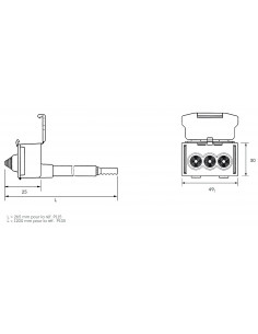 Embout triple sortie de disjoncteur L1200mm MICHAUD P105 2