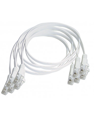 Lot de 5 cordons plats RJ45 FTP Lg 0,2 m MICHAUD Q165