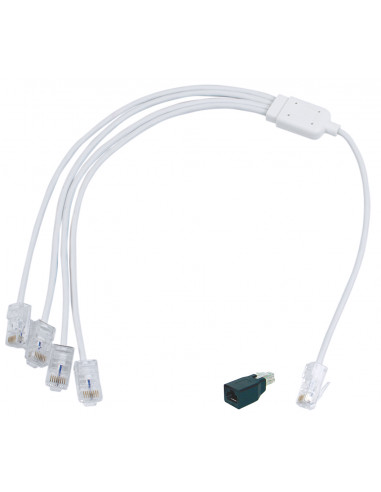 Cordon quadruple pour raccordement Téléphone/RJ45 MICHAUD Q293
