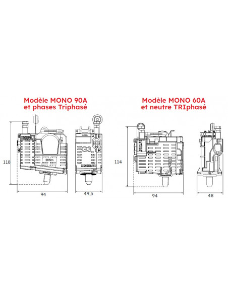 Module branchement protégé MONO RBP 60A REMBT G3 MICHAUD Q609